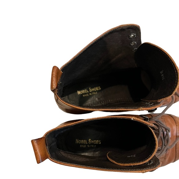 Nobel Shoe Italian Made Classic Looking Lace Up Ankle Boot - Picture 13 of 14